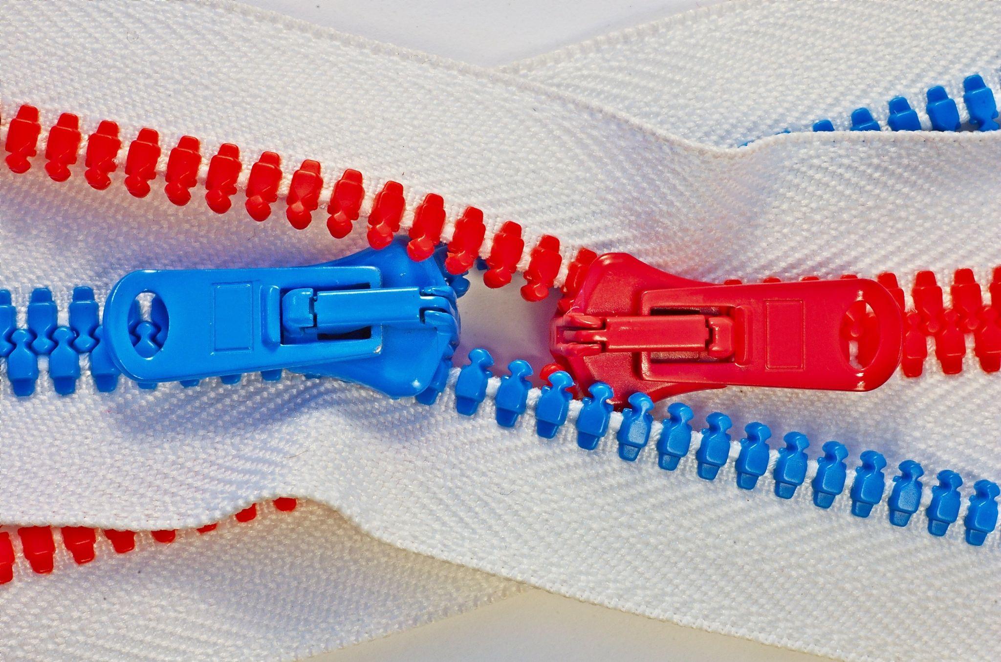 Red and Blue Zippers