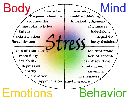 Symptoms of stress chart