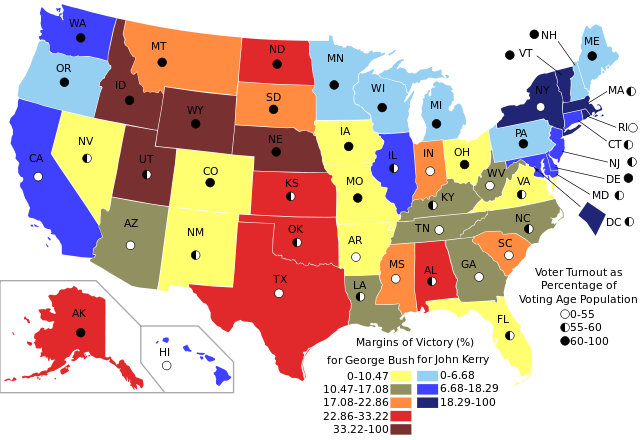 2004 U.S. Election Map