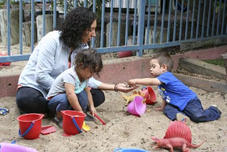 If this teacher is engaging with these two children, she would communicate this so the other teachers could make sure they are effectively supervising the other children outside.